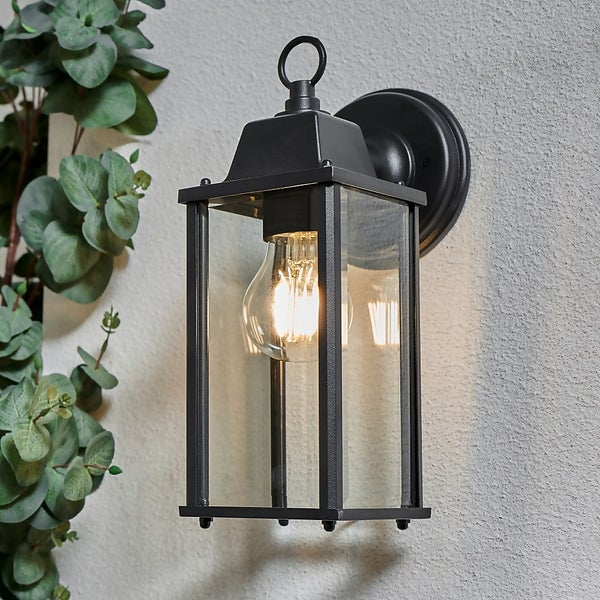 Coach Outdoor Wall Lantern Black Homebase
