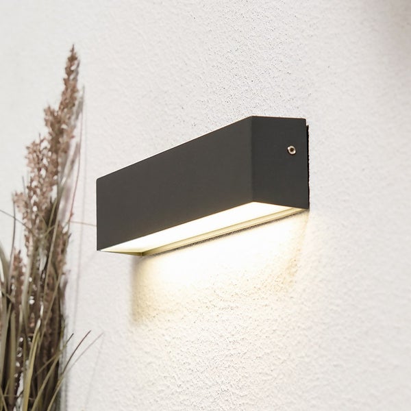 LED Slim Outdoor Brick Light Anthracite Homebase