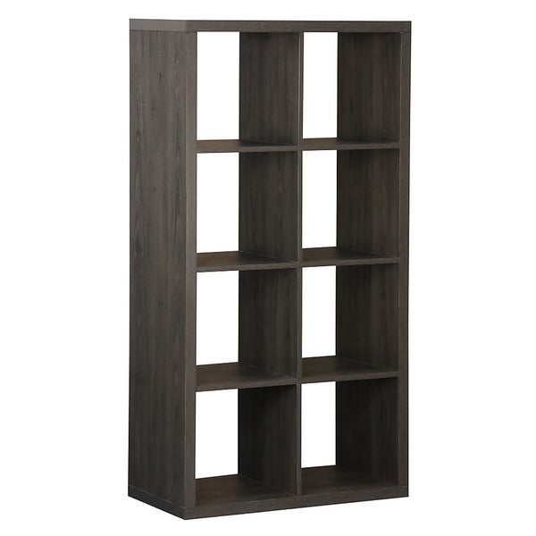 2x4 Storage Cube Walnut Effect Homebase