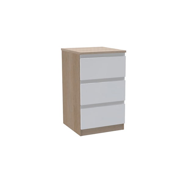 House Beautiful Escape Narrow Chest of Drawers Oak Effect Carcass