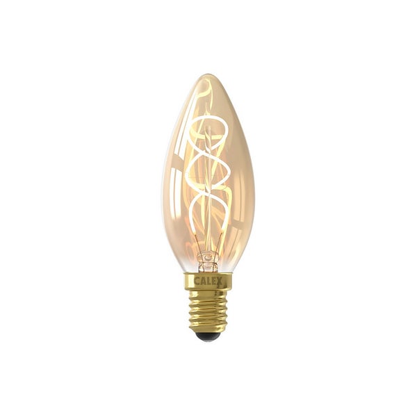 Calex Filament Flex Candle B35 Gold E14 Dimmable 136 Lumen Warm White