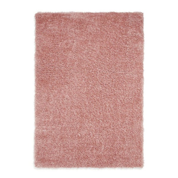 Ivy Shaggy Rug Blush 80x150cm Homebase