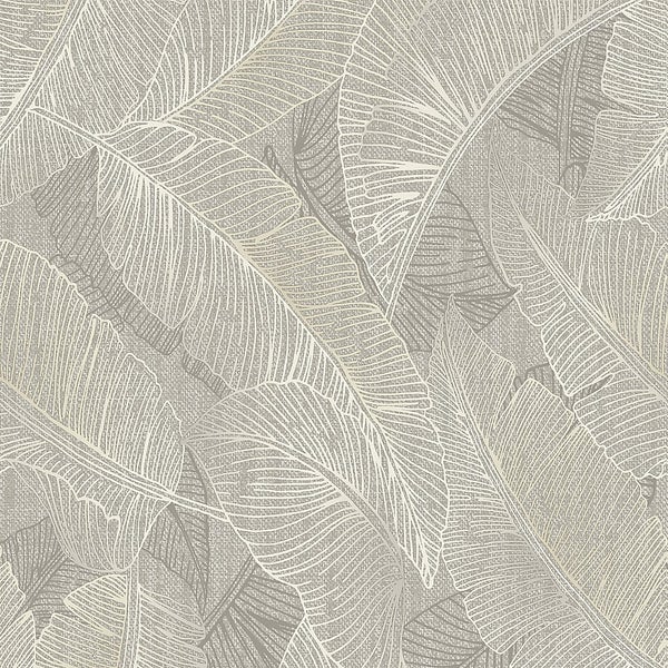Belgravia Decor Anaya Leaf Grey Textured Wallpaper Homebase