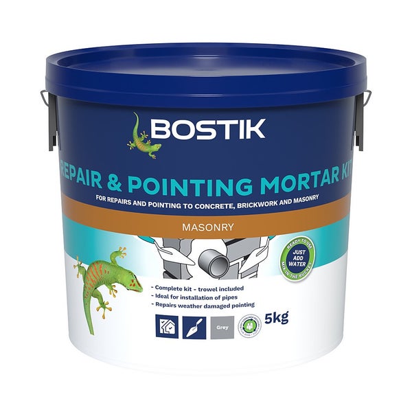 Bostik Repair & Pointing Mortar Kit Grey 5kg Homebase
