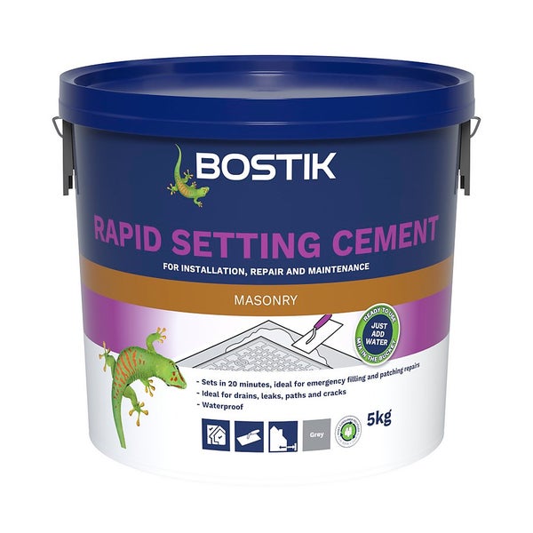Bostik Rapid Setting Cement Grey 5kg Homebase