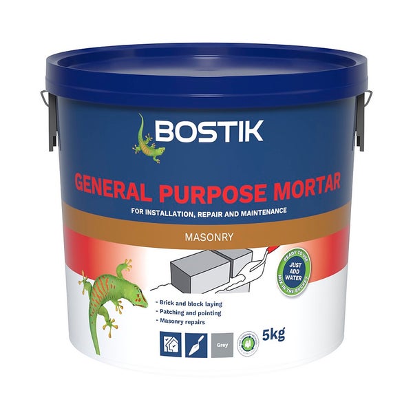 Bostik General Purpose Mortar Grey 5kg Homebase