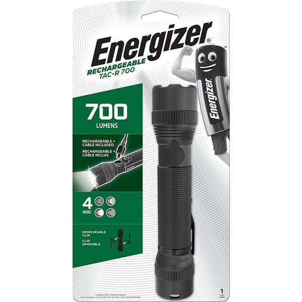 Energizer TACR 700 Rechargeable Tactical Metal Torch Homebase