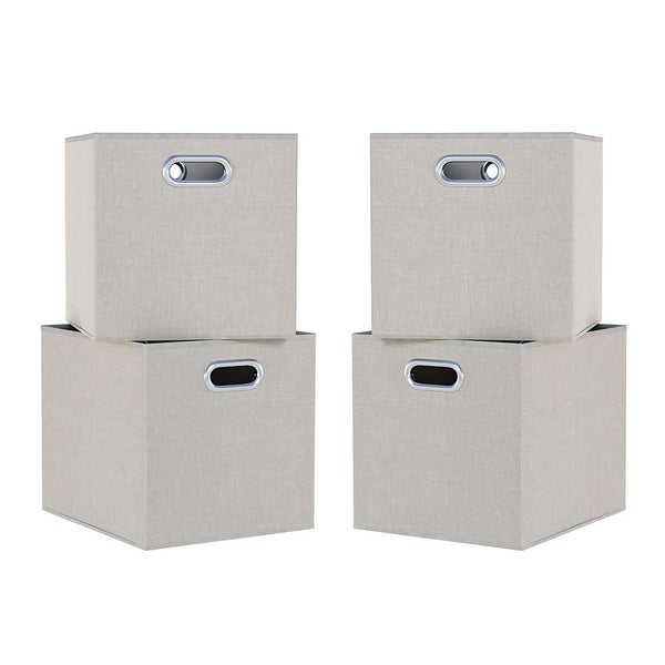 Clever Cube Inserts - Set of 4 - Taupe | Homebase