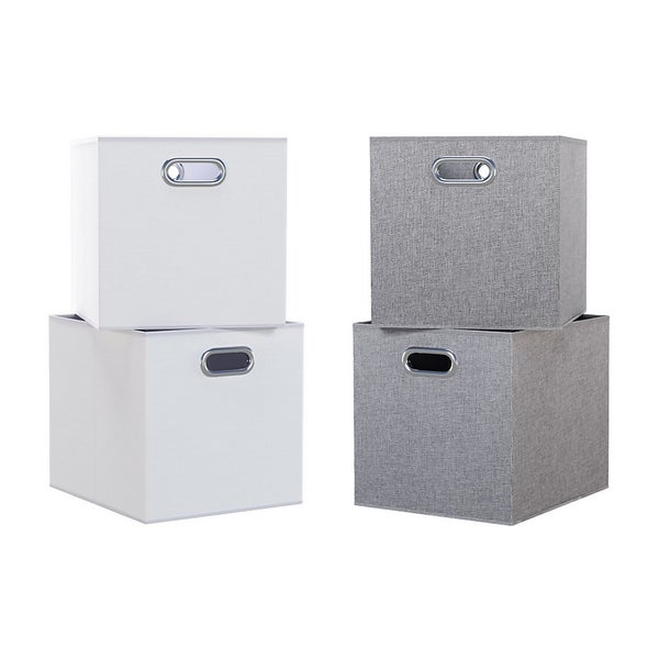 Clever Cube Inserts Set of 4 Silver & White Homebase