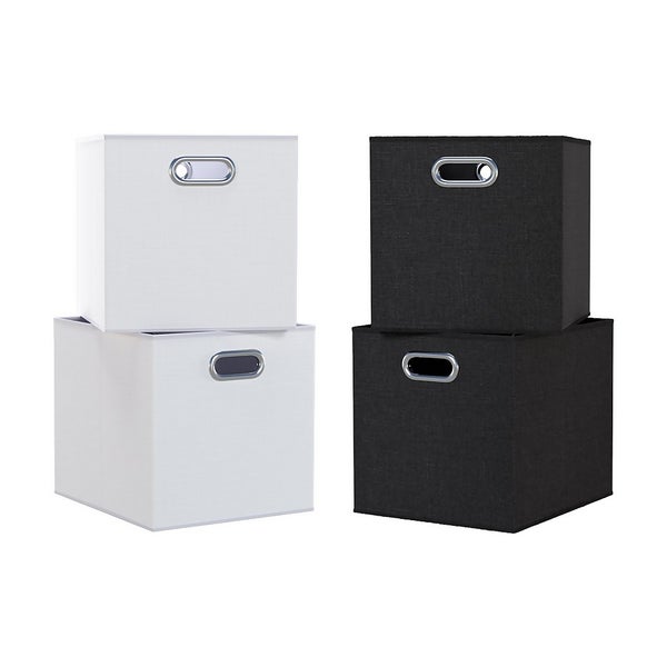 Clever Cube Inserts Set of 4 Pepper & White Homebase
