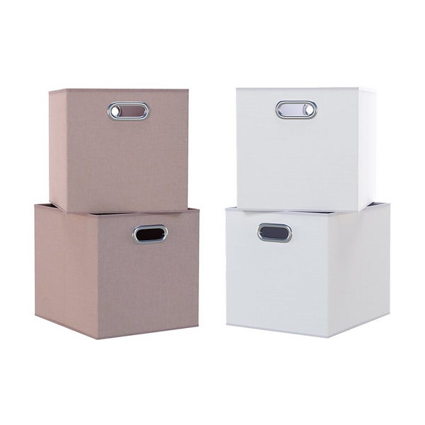 Clever Cube Inserts Set of 4 White & Blush Homebase