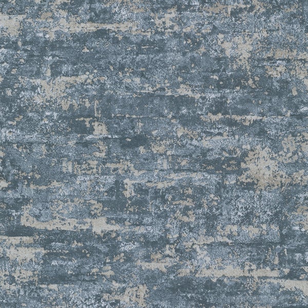 Grandeco Drew Textured Blown Mica Vinyl Wallpaper Blue Homebase