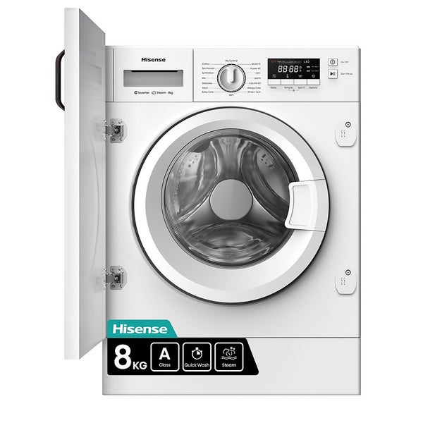 Hisense 3 Series WF3M841BWI Integrated 8kg Washing Machine with 1400