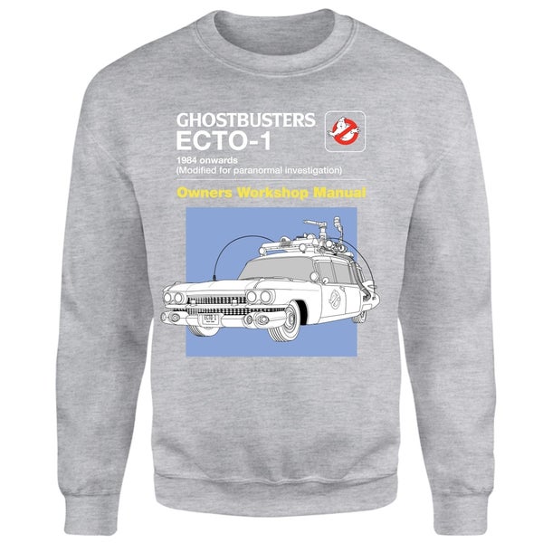 Ghostbusters Ecto1 User Manual Sweatshirt Grey Clothing Zavvi US