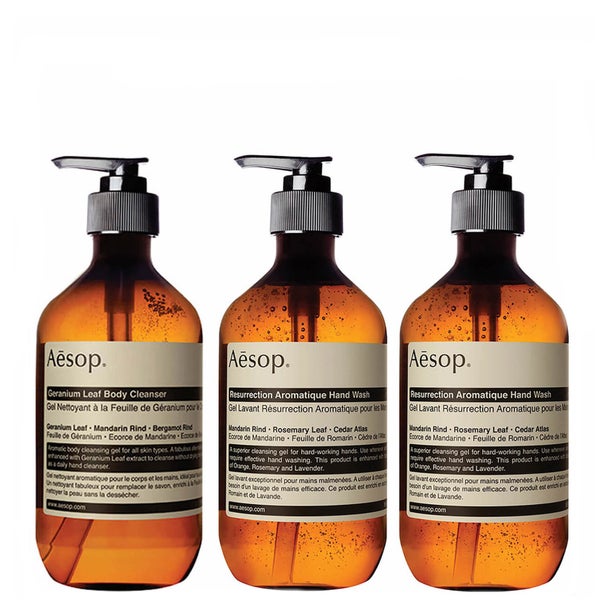 Aesop Hand Wash and Hand Cream Range LOOKFANTASTIC