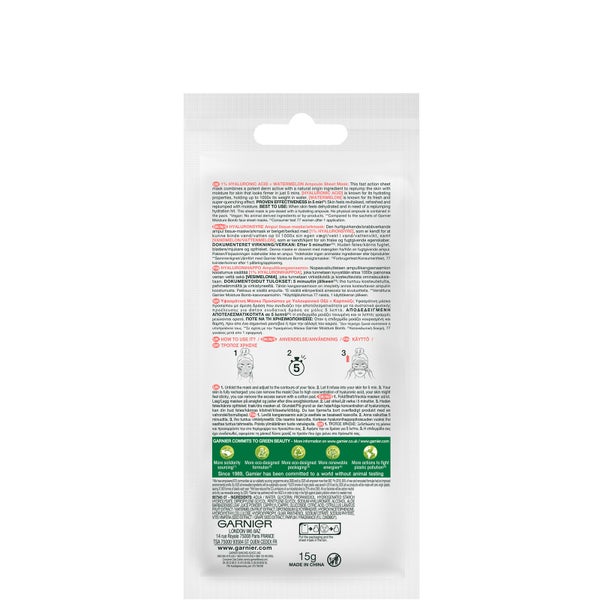 Garnier Face Mask Garnier Sheet Mask LOOKFANTASTIC UK