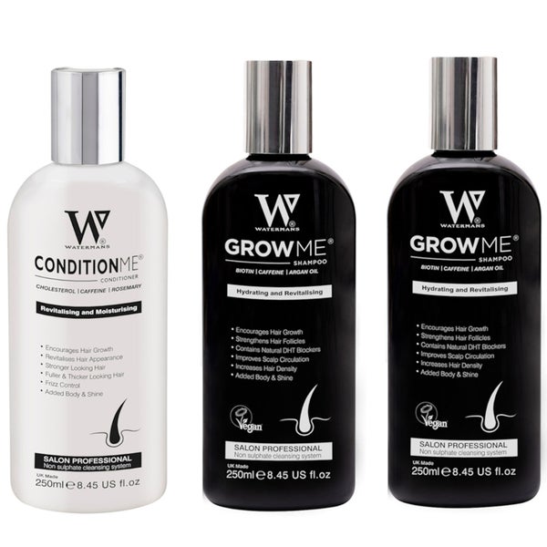 Watermans Hair GROWTH Shampoo & Conditioner UK Made Sulphate Free