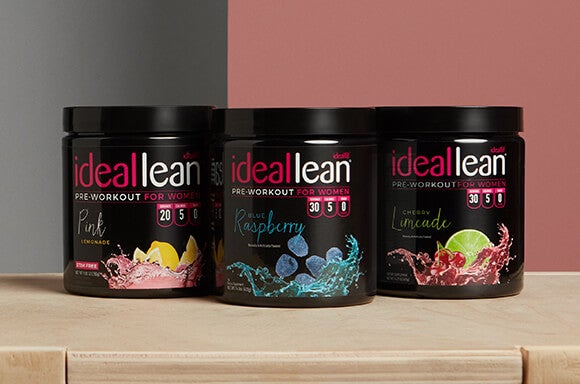 IdealLean pre-workout tubs
