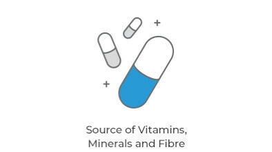 Source of Vitamins, Minerals and Fibre