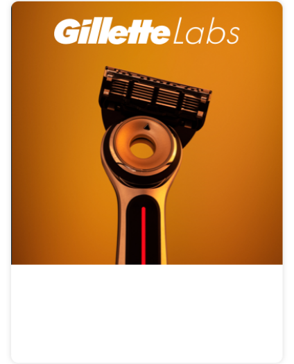 GilletteLabs Heated Razor with close up of Gillette Labs Heated Razor and Blade