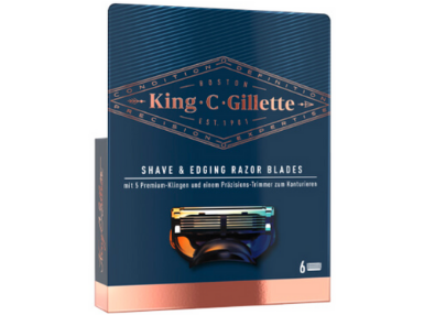 Close up of King C. Gillette Shave & Edging Razor Blades