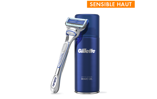 Gillette SkinGuard Sensitive Razor and Shaving Gel, Starter Kit
