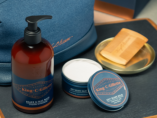 King C. Gillette Beard and Face Wash, Moisturiser and other comb