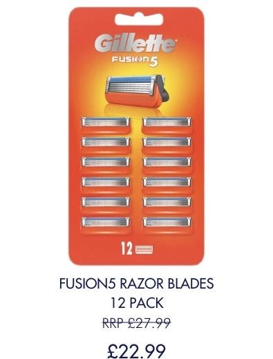 Save £5 on 12 pack of Fusion5 blades