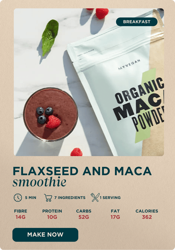 Flaxseed and maca smoothie