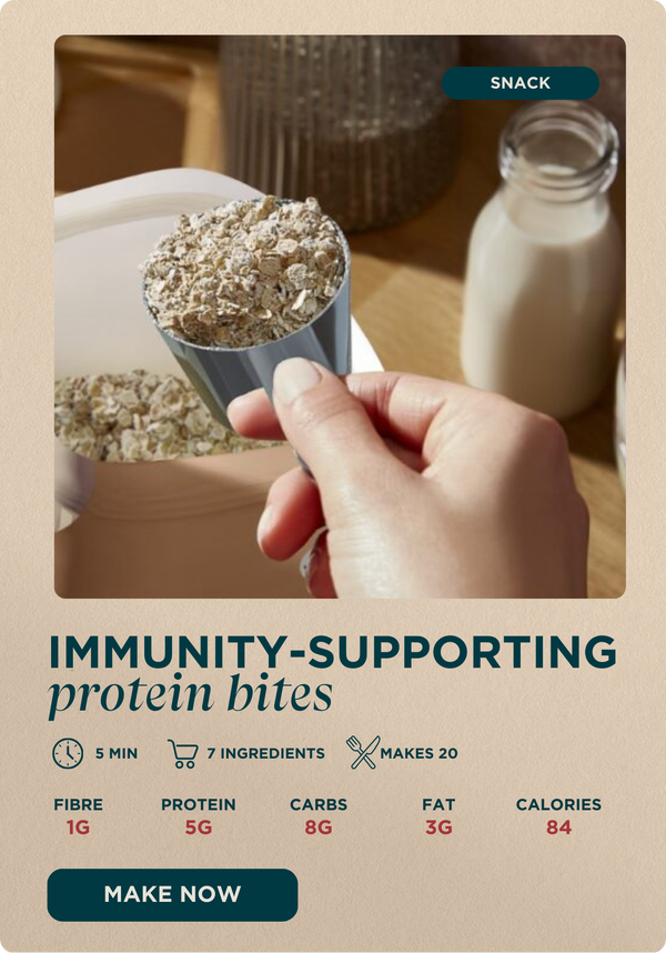Immunity-supporting protein bites