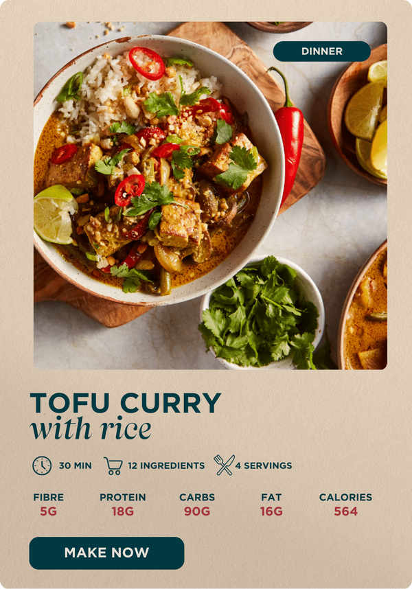 Tofu curry with rice