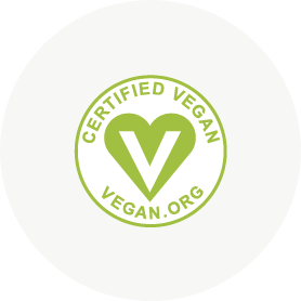 Logo che attesta che il prodotto ha la certificazione vegana.