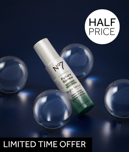 Limited time offer: Half price. Image shows Future Renew Night Serum 25ml