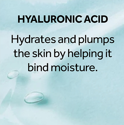 Hyaluronic Acid. Hydrates and plumps the skin by helping it bind moisture. Explore the Hyaluronic Acid range