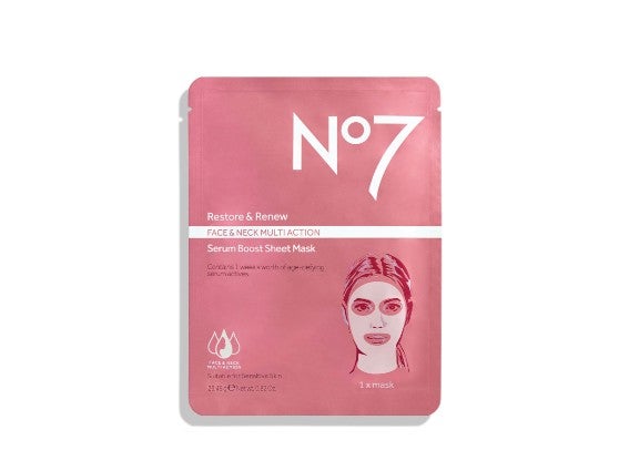 Restore & Renew Multi Action Face and Neck Serum Boost Sheet Mask
