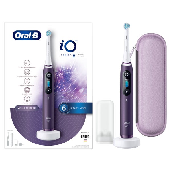Oral-B iO 8 Limited Edition Elektrische Zahnbürste, Reiseetui, violet 184,99€