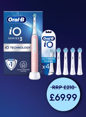 Oral B iO3 Blush Pink with 4ct Extra Ultimate Clean White Refills (Clearance Sales)