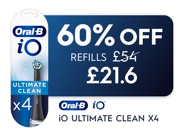 60% off Ultimate Clean iO refills 4ct - after code price - £21.6