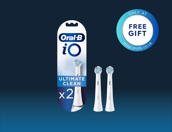 Unlock a FREE 2-count refill when you buy selected iO electric toothbrushes