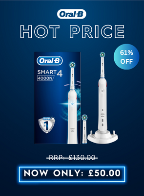 Oral B Smart 4 4000N Rechargeable Electric Toothbrush - White £50.00