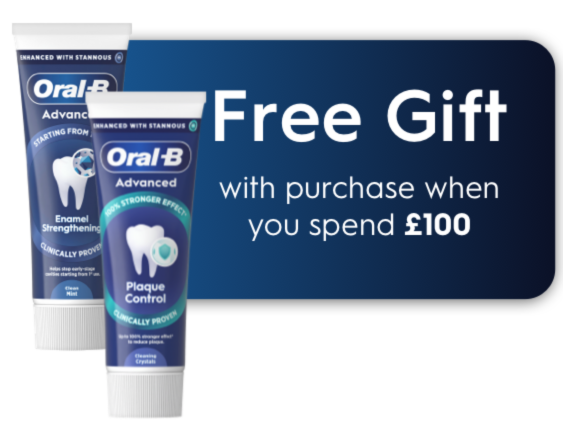 Free Paste with purchase when you spend £100 on selected iO Toothbrushes.