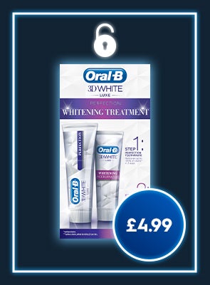 Oral B 3D White Luxe Perfection & Accelerator Kit 2x75ml now only 4.99