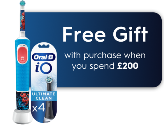 Summer Sales Free 4 Toothbrush Heads or Kids Toothbrush when you spent over £200