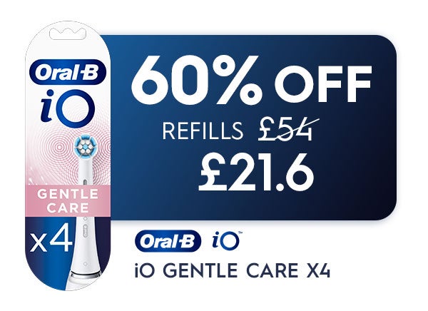 60% off Gentle Care 4ct iO refills - after code price - £21.6
