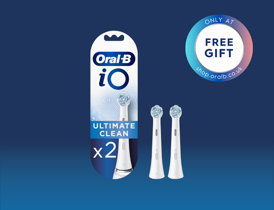 Unlock a FREE 2-count refill when you buy selected iO electric toothbrushes