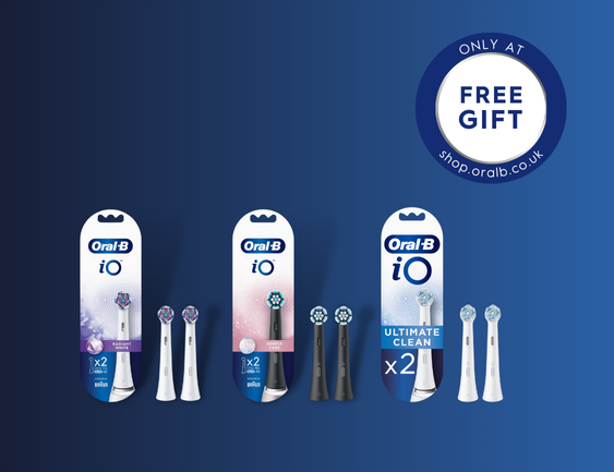 Spend <strong>over</strong> £135 on the selected iO electric toothbrushes handles and unlock FREE iO 2-pack of toothbrush heads