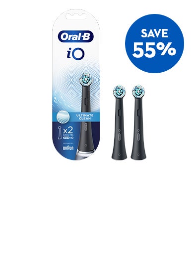 Save 55% off iO Ultimate Clean Black Toothbrush Heads