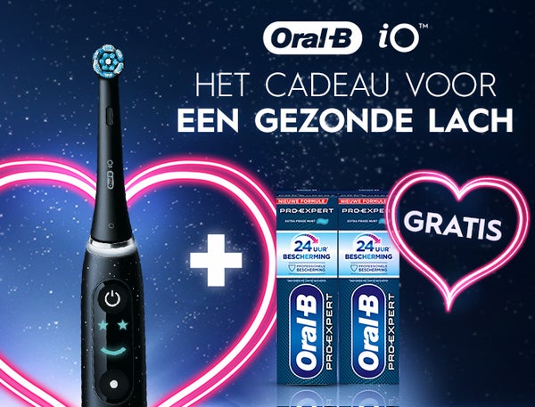 Bij aankoop van een single handle iO6, 7, 8, 9 of 10 > 2 GRATIS Tandpasta’s