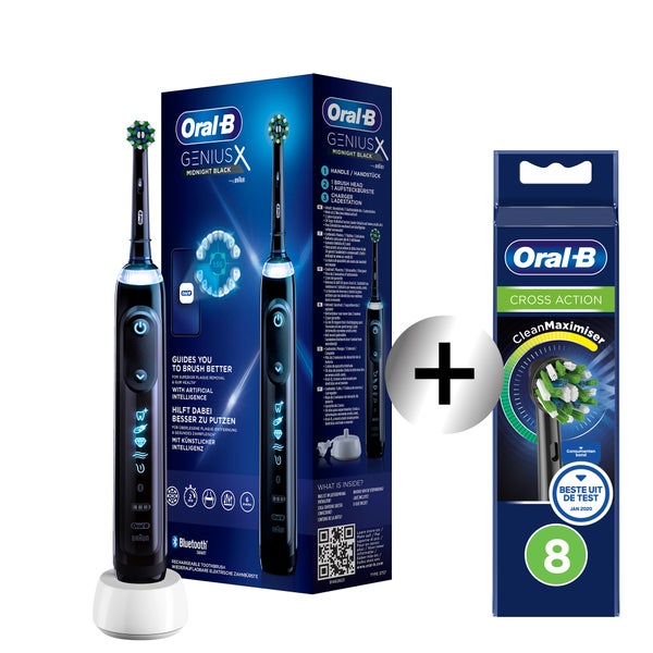 Oral-B Speciale Editie Genius X  Elektrische Tandenborstel Midnight Black + 8 Opzetborstels