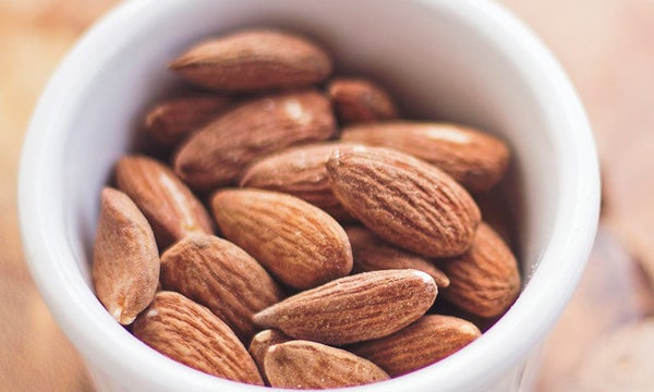 A cup of almonds